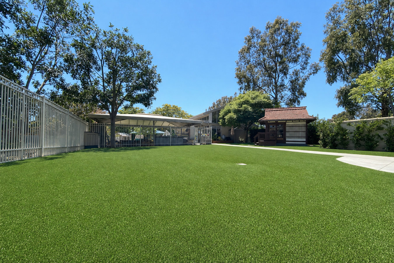 Commercial turf installation in Manteca, CA
